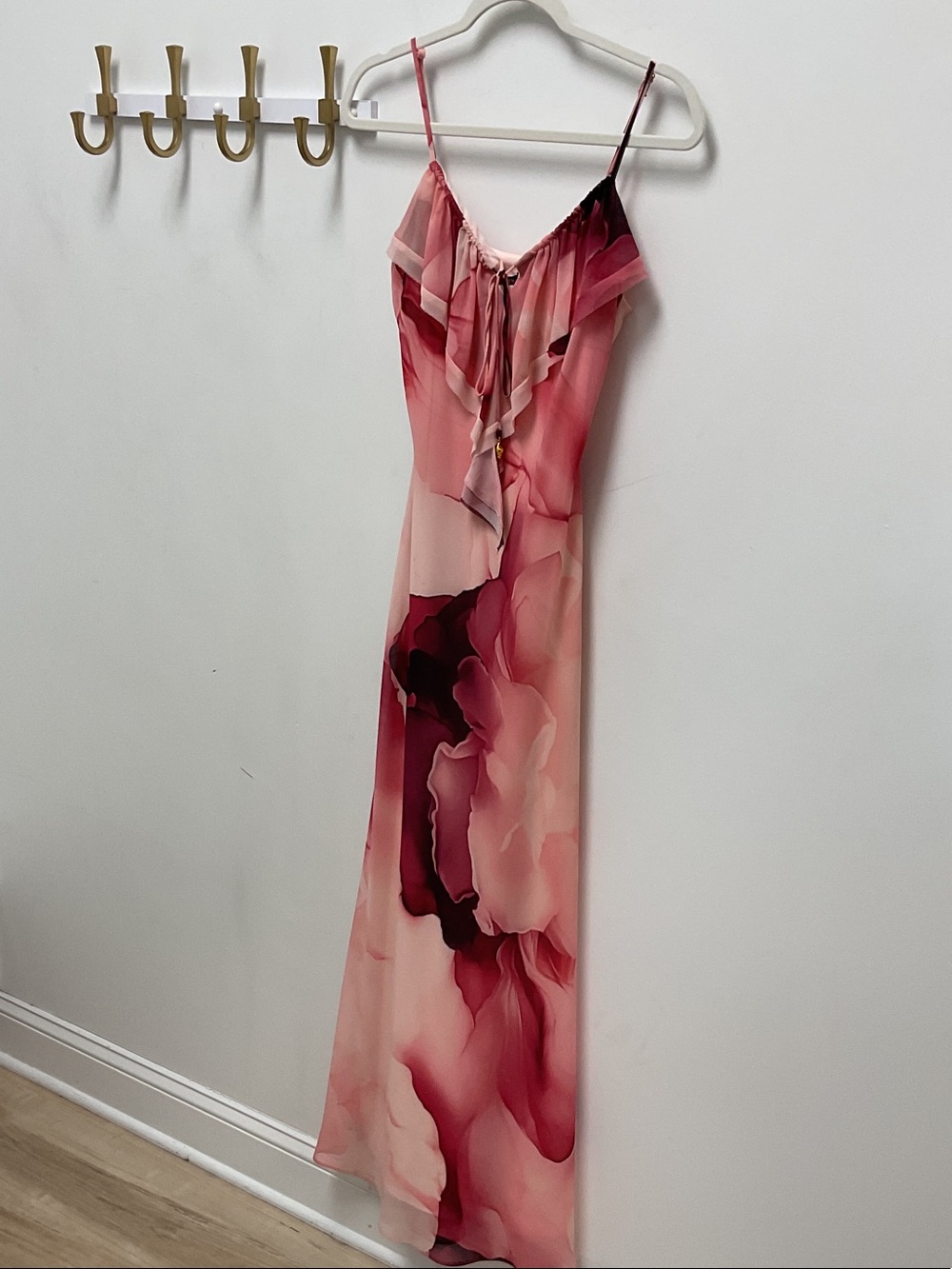 Steve Madden Maxinia Pink Floral Maxi Slip Dress
